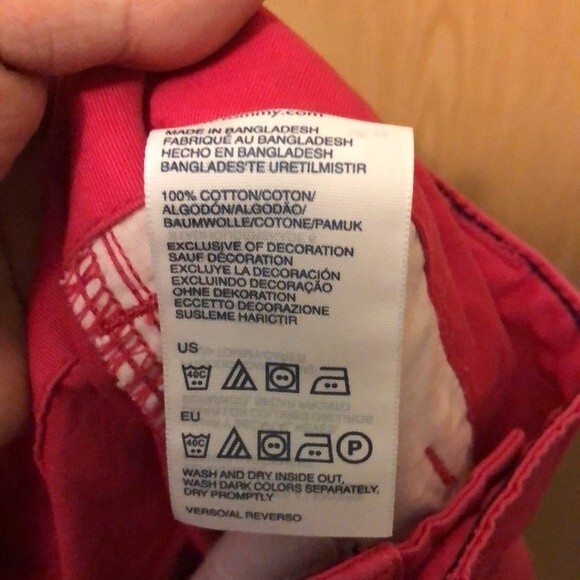 Tommy Hilfiger size 10 khaki shirt pink - Picture 7 of 7